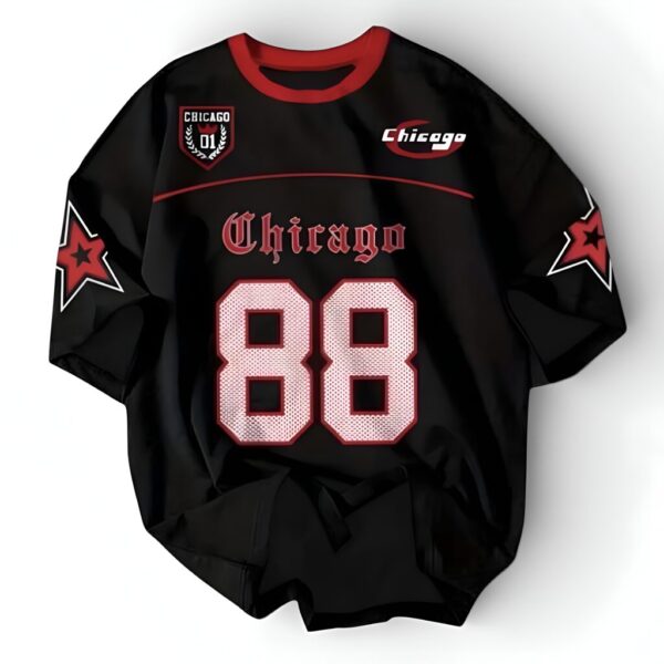 Black Oversized Printed T-Shirt for Women – Loose Fit Drop Shoulder