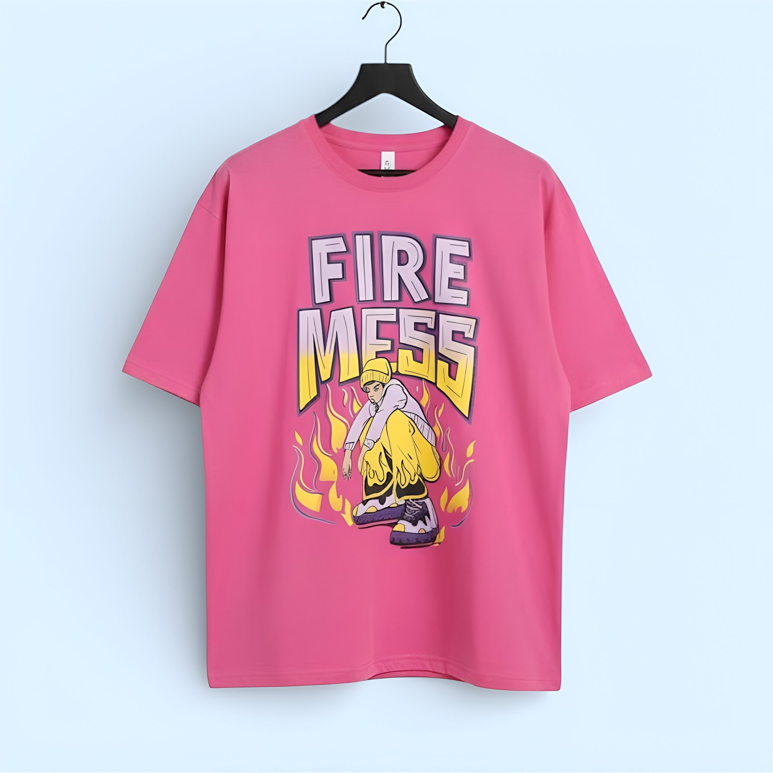 Fabflee Graphic Printed Loose T Shirt for Women (FRONT)