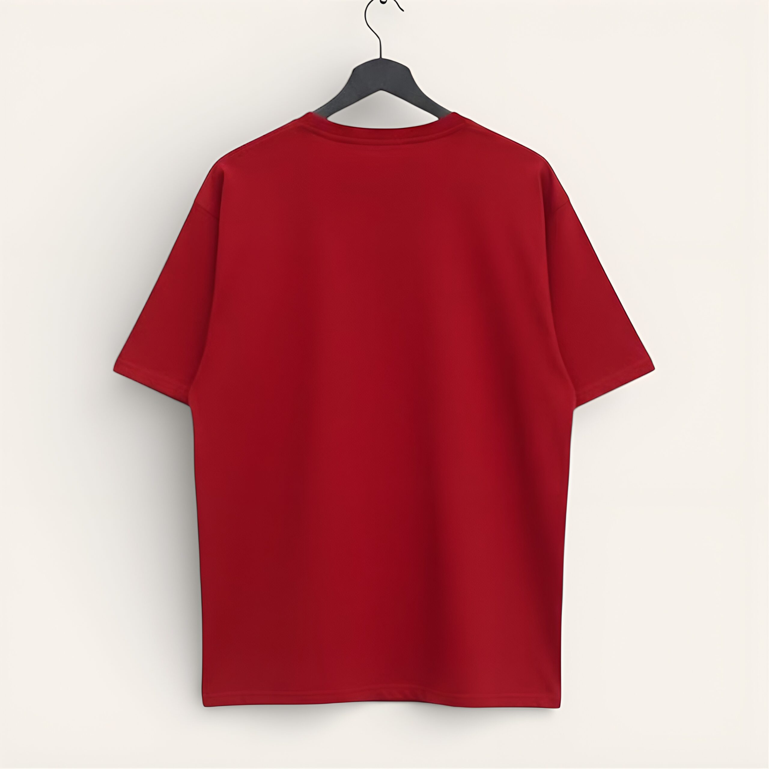 KSHS Red Oversized Printed T Shirt for Women (BACK)