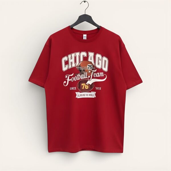 KSHS Red Oversized Printed T Shirt for Women