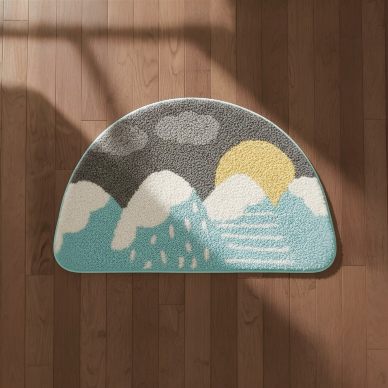 Super Absorbent Microfiber Anti Skid Floor Mat 40x60 cm Mountain front view