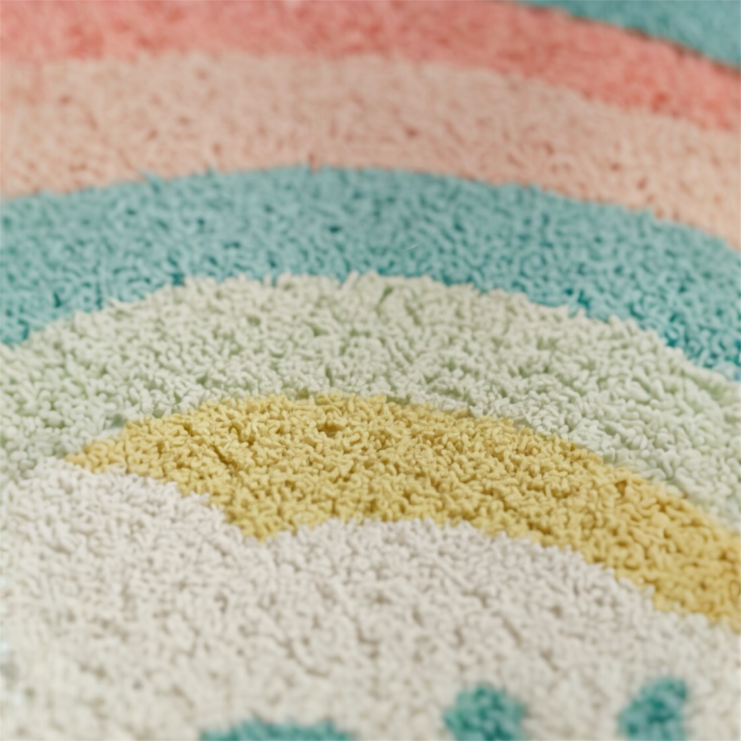 Super Absorbent Microfiber Anti Skid Floor Mat 40x60 cm rainbow closer view