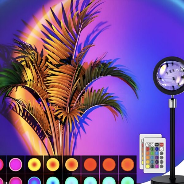 16 Color LED Sunset Projection Lamp with Remote