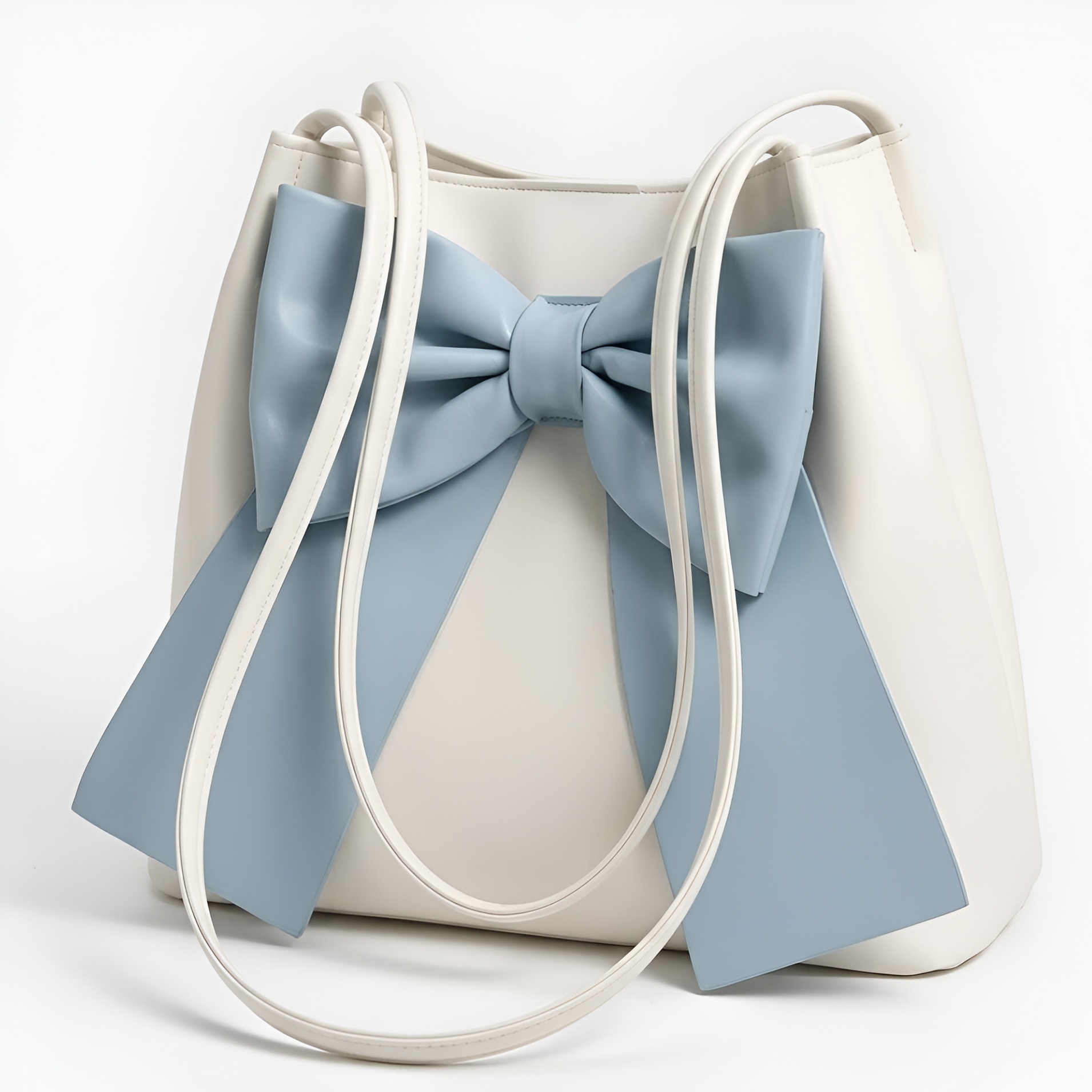 Aesthetic Large Bow Handbag for Women (BLUE)