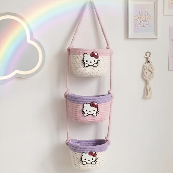 Cute Multi-Purpose Jute Storage Basket Organizer (Foldable)