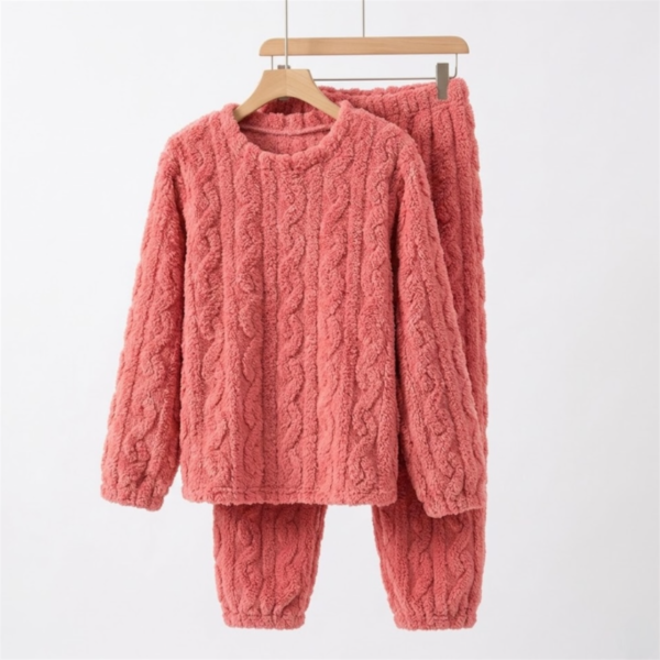 Cute Winter Co-Ord Set for Women – Soft Wool Top & Pyjama Set