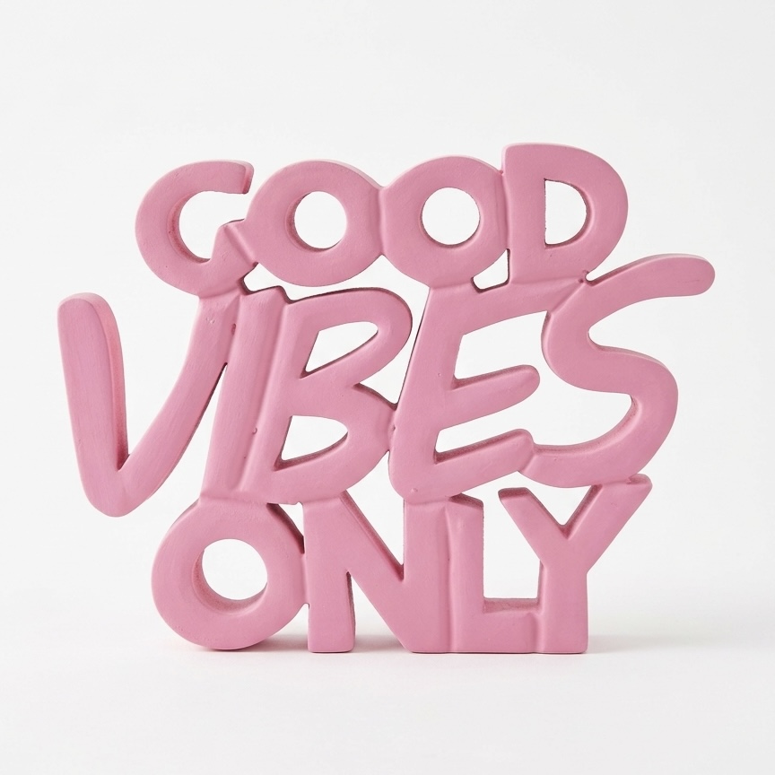 Good Vibes Only Aesthetic Desk Decor Showpiece