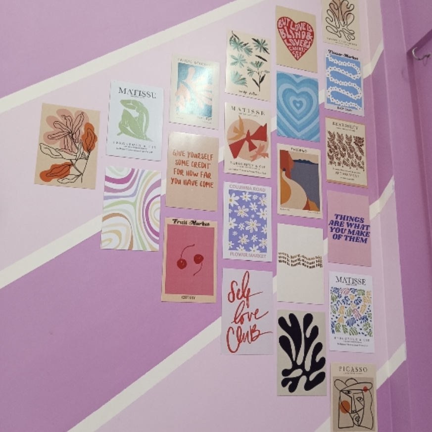 Danish Pastel Aesthetic Wall Collage Kit – 50 PCS Peel and Stick Posters