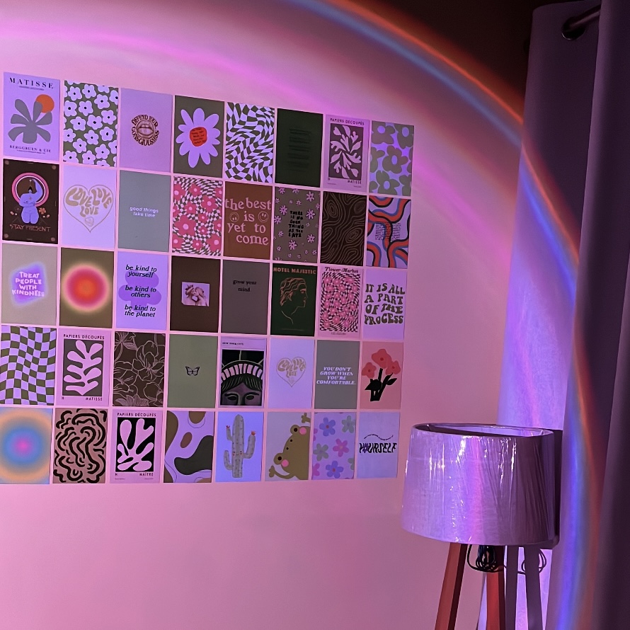 Green Aesthetic Wall Collage Kit – 50 PCS Peel and Stick Room Decor Posters