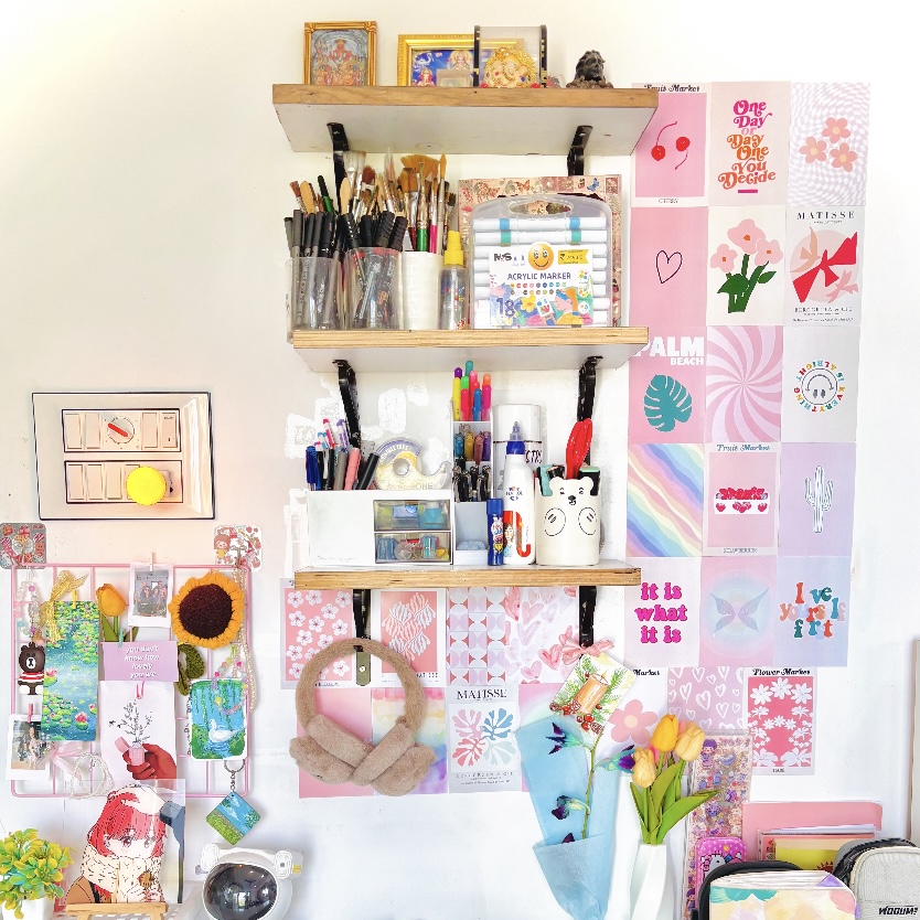 Pink Aesthetic Wall Collage Kit – 50 PCS Peel and Stick Room Decor Posters