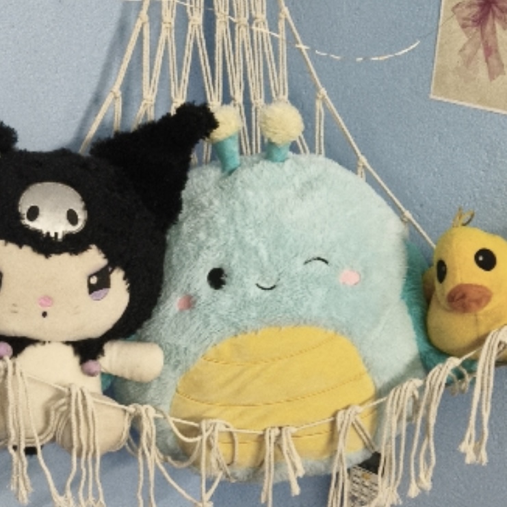 Macrame Toy Hammock – Boho Wall Storage for Plush Toys