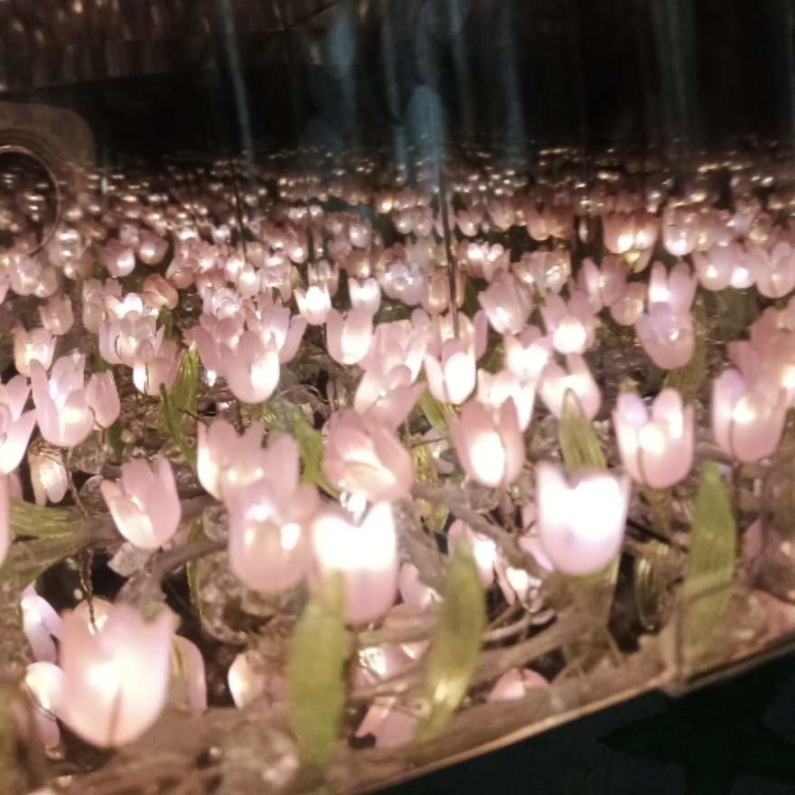 Tulip Cube Mirror Lamp – DIY LED Flower Decorative Light