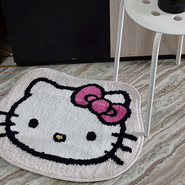 Cute Kitty Cartoon Shaped Floor Mat (Soft Non-Slip Rug)