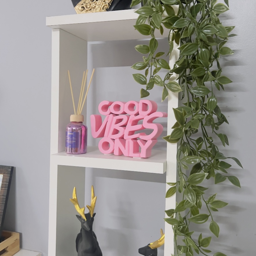 Good Vibes Only Aesthetic Desk Decor Showpiece