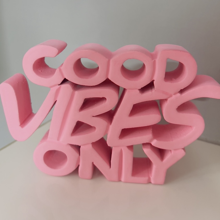 Good Vibes Only Aesthetic Desk Decor Showpiece