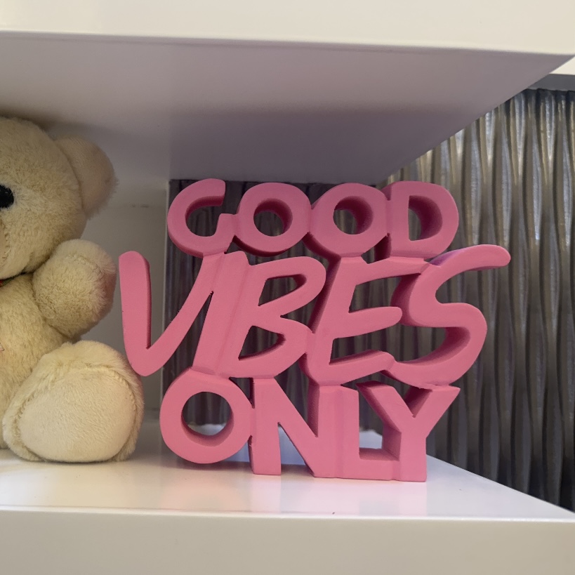 Good Vibes Only Aesthetic Desk Decor Showpiece
