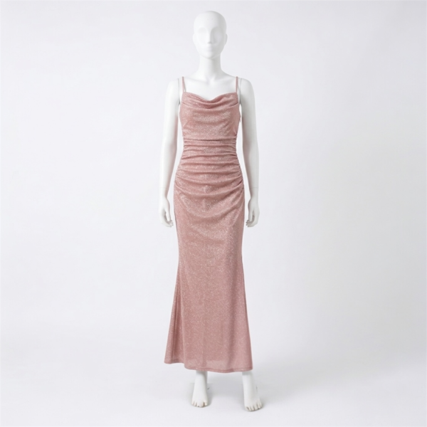 Pink Bodycon Party Dress for Women (Strapless Lycra)