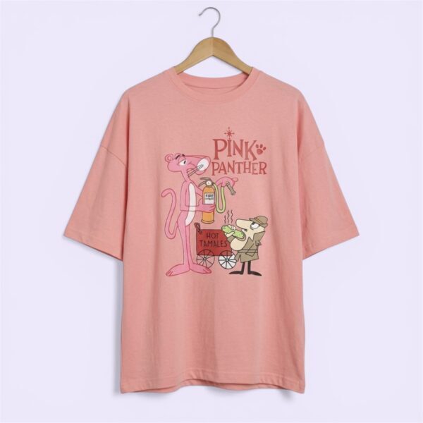 Pink Panther Oversized T-Shirt for Women – Cute Printed Baggy Tee
