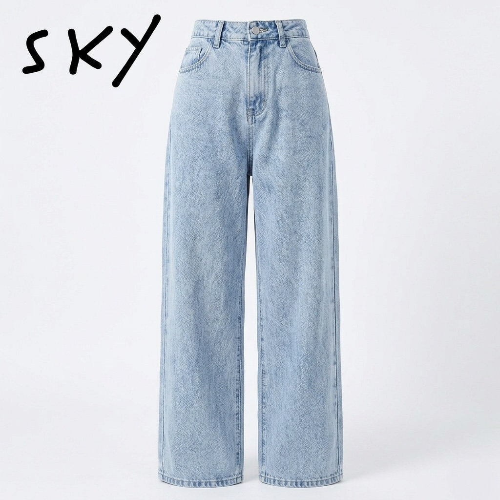 Urban Ease Baggy Fit Denim Jeans for Women