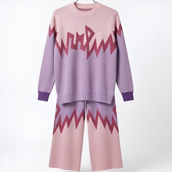 Woolberry Aesthetic Colorblock Winter Co-ords Set for Women