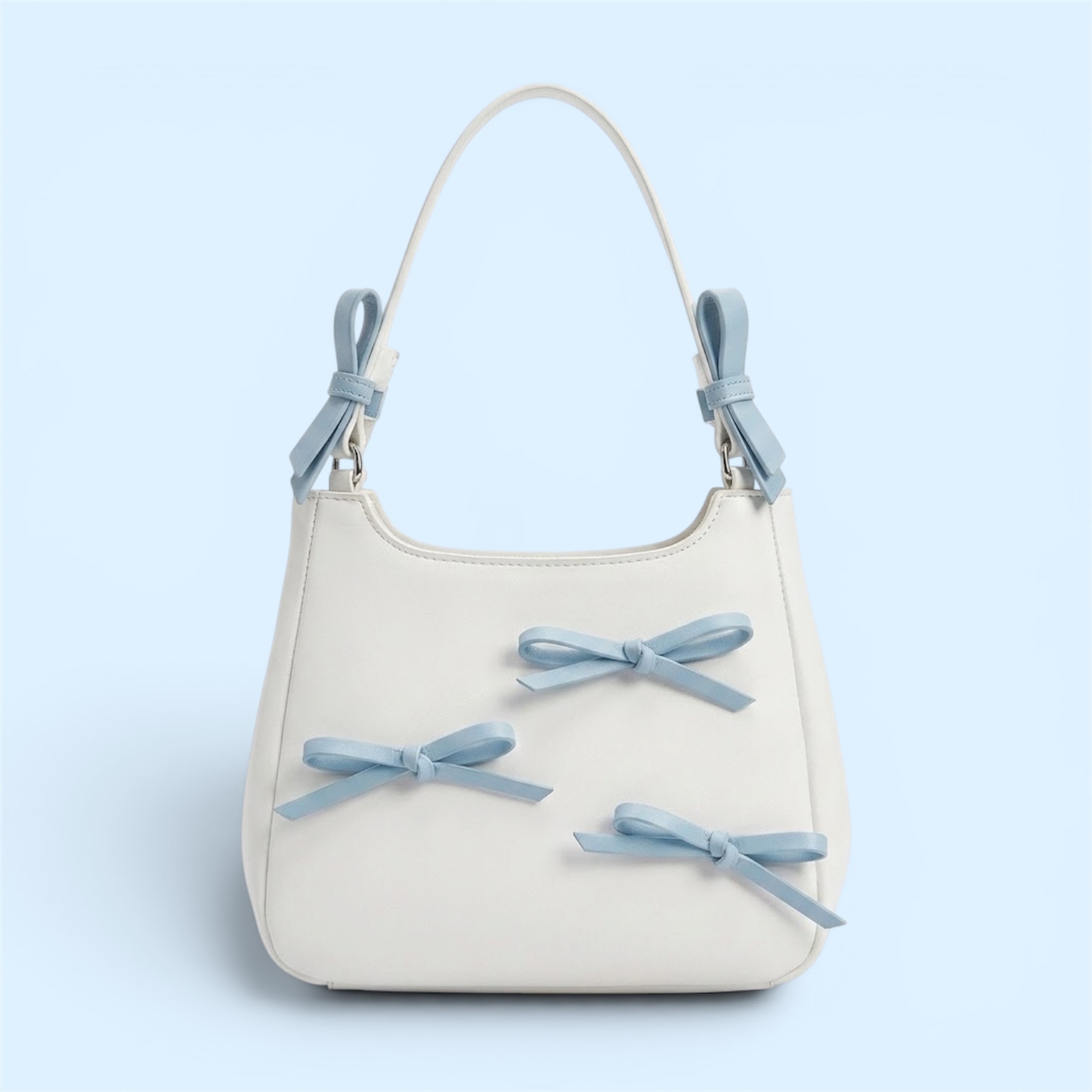 Women's Premium White Korean Style Sling Bag Trendy Crossbody Pookie Purse